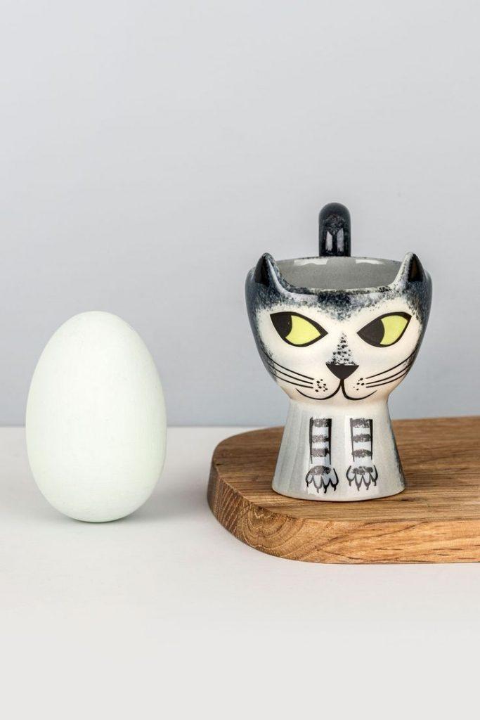 cat and eggs
